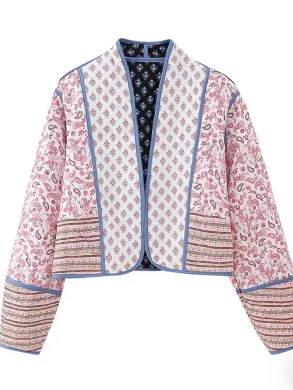 Women's Pink Patchwork Quilted Jacket